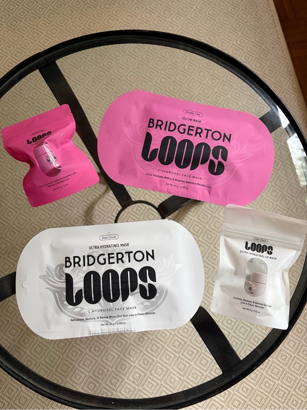 NWT Loops Beauty x Bridgerton Face Mask and Lip Mask Dew Cloud or Double Take